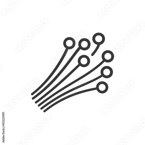 Fiber Optic Cable Icon: Minimalist Design on White Background