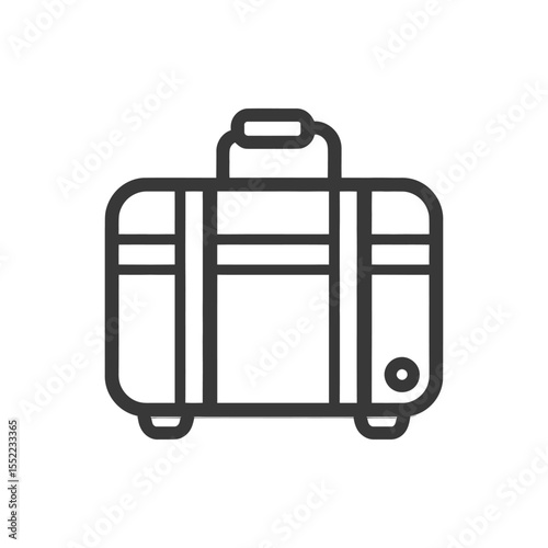 Minimalist Suitcase Icon: Clean Lines, Travel Symbolism, Modern Design