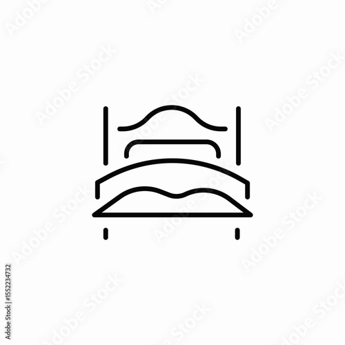 bed furniture icon sign vector
