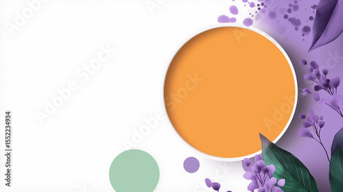 Flat Lay with Tablet and Vibrant Flowers on Colorful Pastel Background—Creative Display for Mockups and Social Media, 