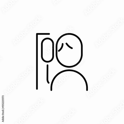 hospital patient icon sign vector