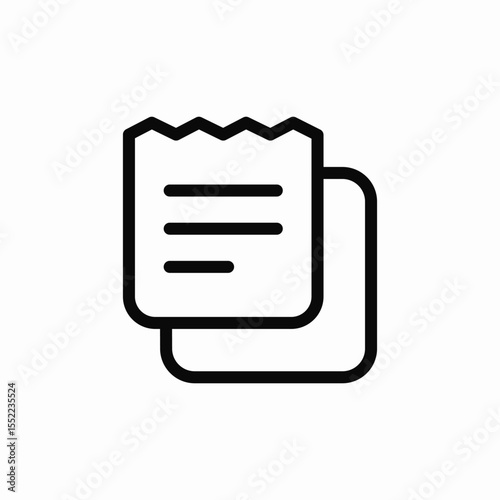 receipt papers icon sign vector
