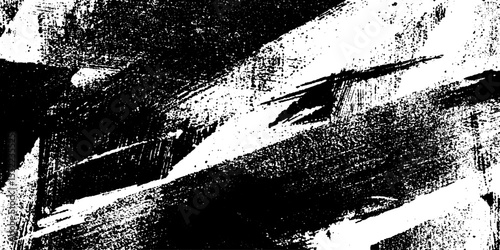 Abstract grunge zine poster with clipped cutouts and spray patterns for artistic design