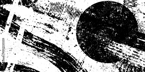 Abstract zine pattern with misaligned print for artistic design and creative projects