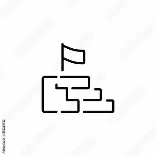 steps success icon sign vector