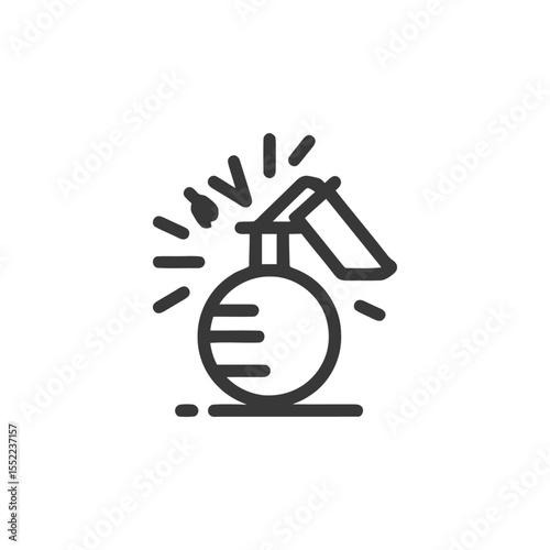 Minimalist Grenade Icon: Ready to Explode with Action and Danger