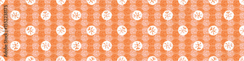 Polka dot blockprint seamless vector border. Neutral unisex whimsical style for washi tape, edging and handmade print texture. spotty vintage Ribbon. 