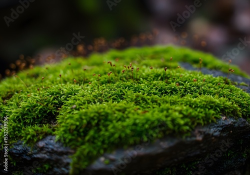 Vibrant Green Moss Close-Up: Nature's Tiny Wonders