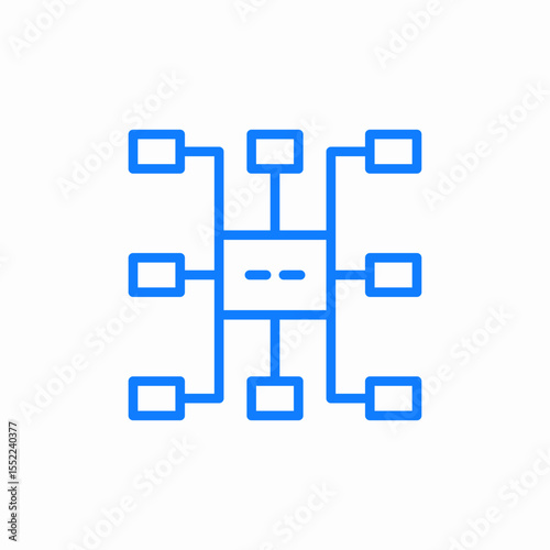 central network icon sign vector