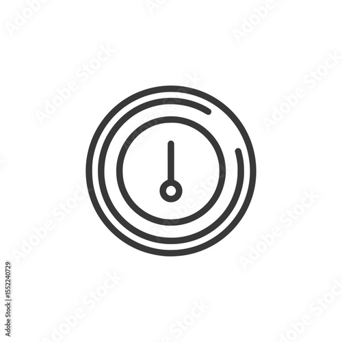 Minimalist Circular Gauge Icon with Concentric Rings Design