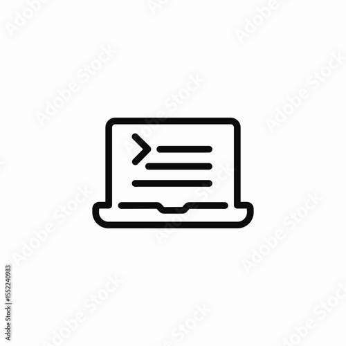 laptop coding icon sign vector