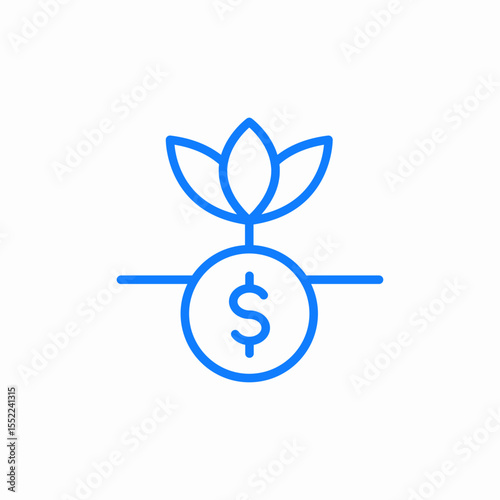 money growth icon sign vector