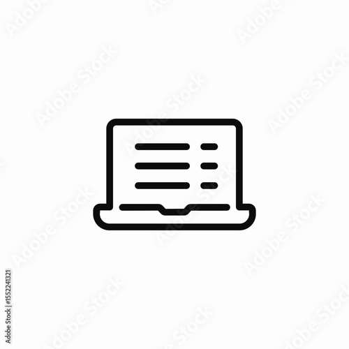 list laptop icon sign vector