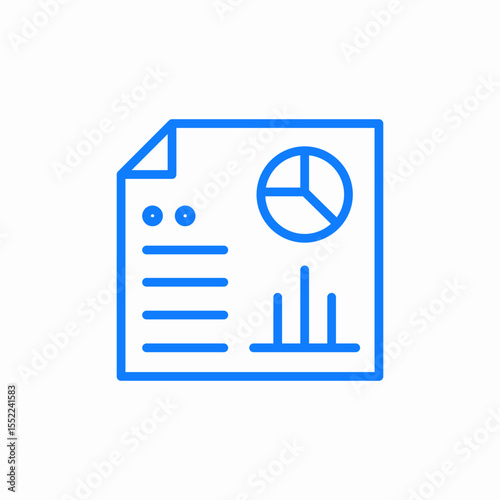 statistics document icon sign vector