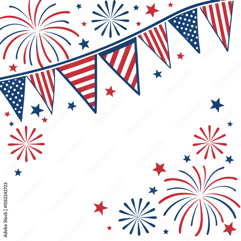 Obraz premium fourth of july background