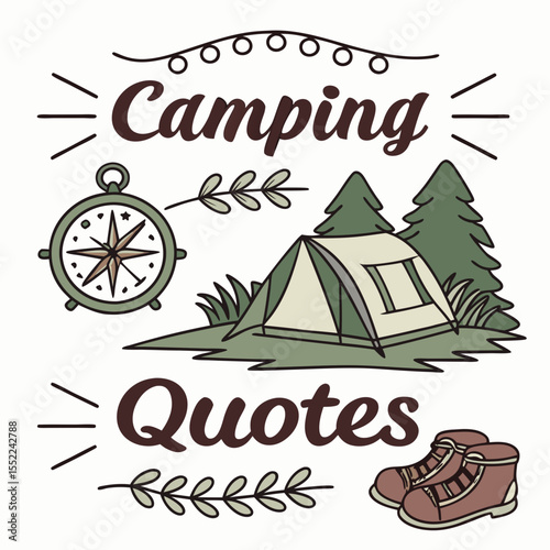 vector illustration of a camping site