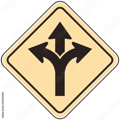 yellow road sign