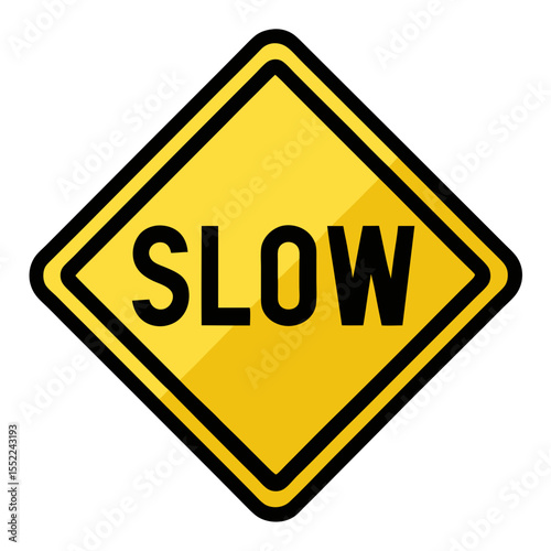 yellow road sign