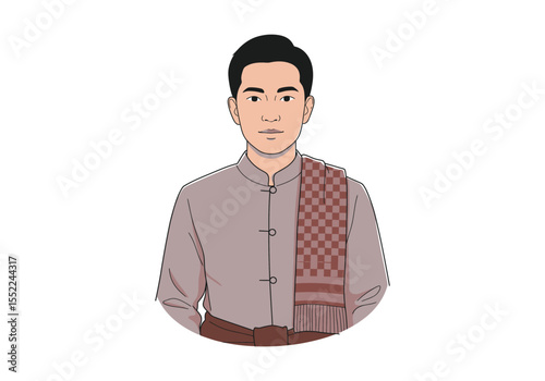Vector Traditional Cartoon Illustration Isolated
