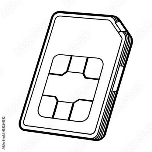 sim card isolated on white