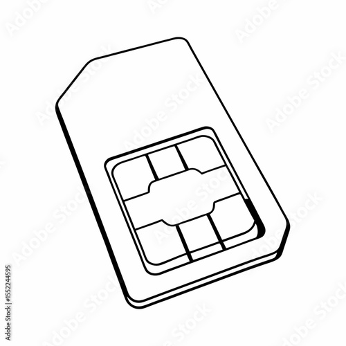 sim card isolated on white