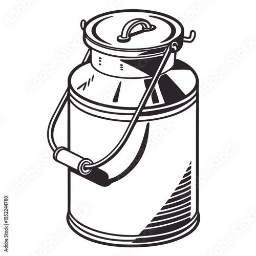 milk can vector illustration