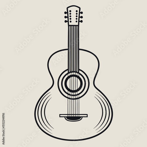 acoustic guitar vector illustration