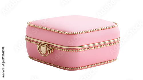 pink  jewelry box , isolated on a white background , transparent png 