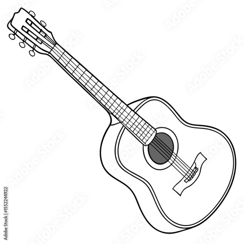 acoustic guitar vector illustration