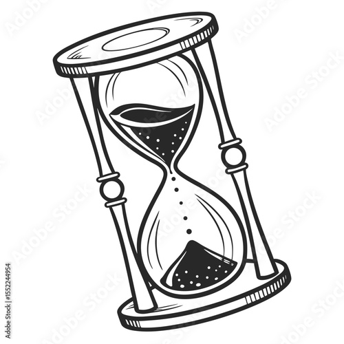 vector illustration of hourglass