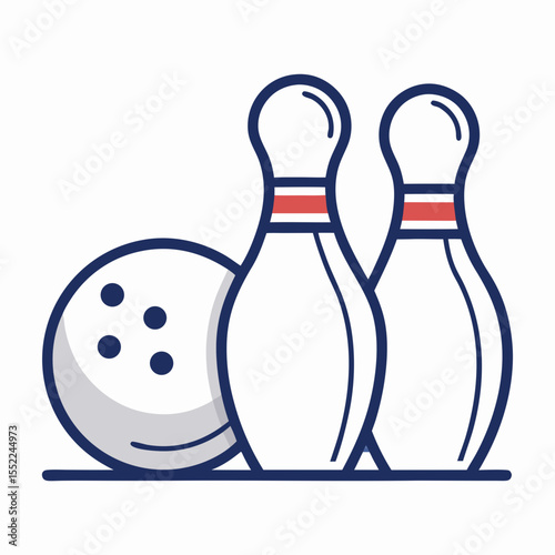 bowling ball and pins