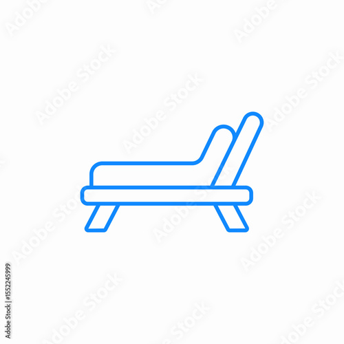 beach seat icon sign vector