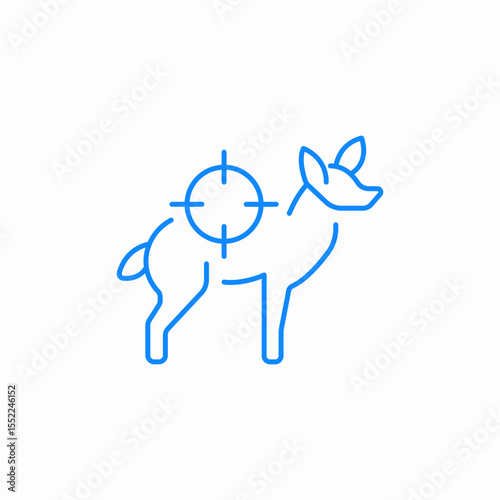 deer track icon sign vector
