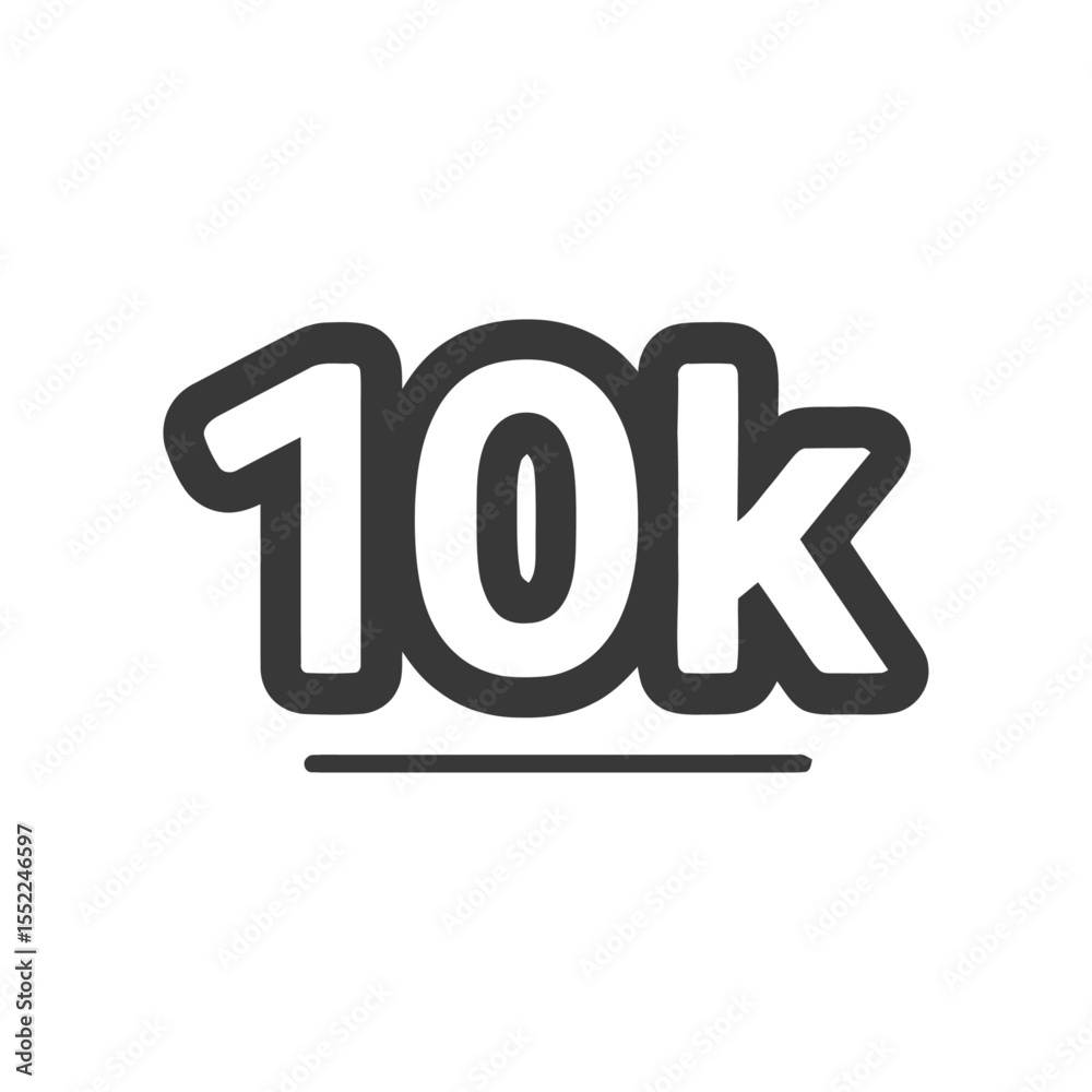 Stylish 10K Milestone Graphic Design Stylish 10K Milestone Graphic Design