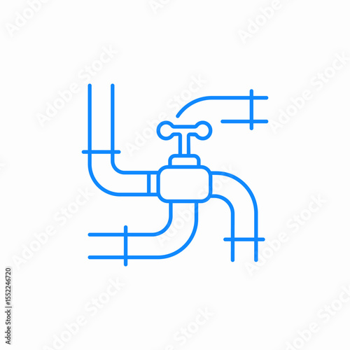 pipe system icon sign vector