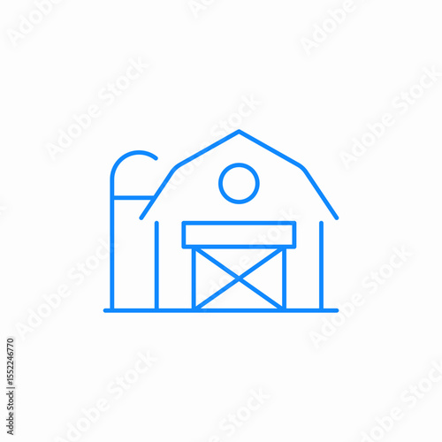 rural barn icon sign vector