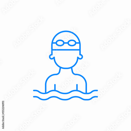 swimming race icon sign vector