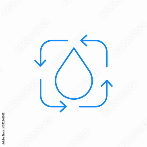 water cycle icon sign vector