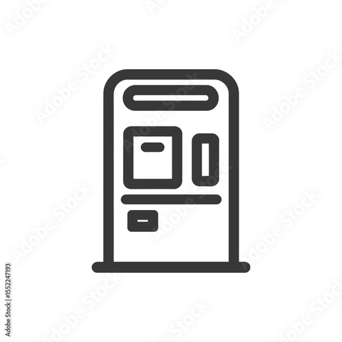 Minimalist ATM Icon: Sleek, Modern Design for Financial Transactions
