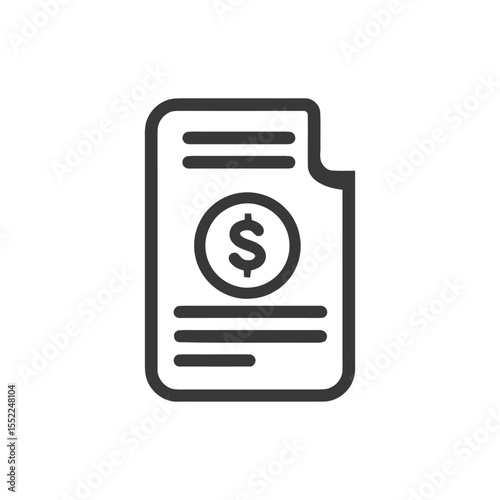 Financial Document Icon with Dollar Sign, Black and White Free Download Financial Document Icon with Dollar Sign, Black and White - GFXLoad
