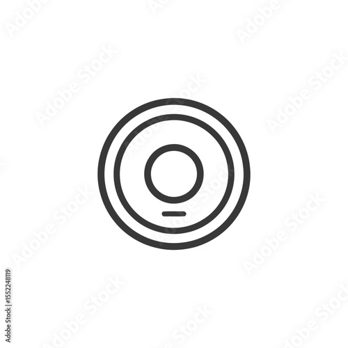 Minimalist Robot Vacuum Icon: Clean, Modern, and Efficient Design