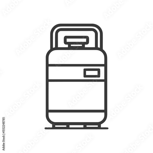 Propane Tank Icon: Minimalist Line Art for Gas Storage