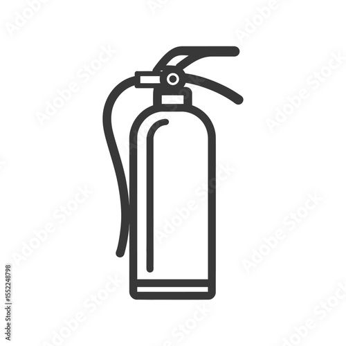 Minimalist Fire Extinguisher Icon: Safety and Prevention Symbol