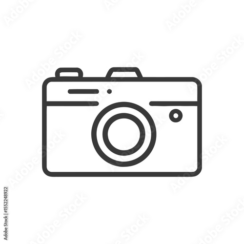 Minimalist Camera Icon: Clean Line Art for Photography Concepts