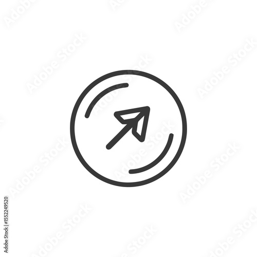 Free Download Arrow Pointing Upward in Circular Frame, Minimalist Icon Design - GFXLoad
