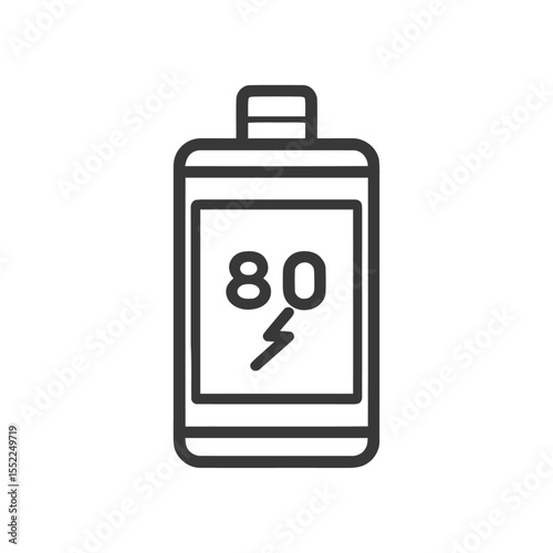 Octane Booster Icon: Fuel Additive with Lightning Bolt Symbol, Black and White Design