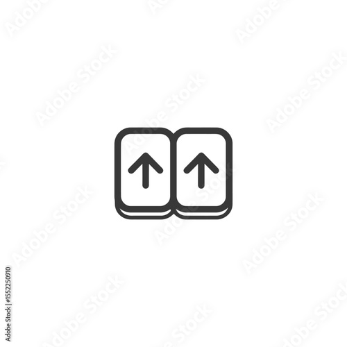 Free Download Double Up Arrow Icon: Bold Outline, Modern Design, Directional Symbolism - GFXLoad