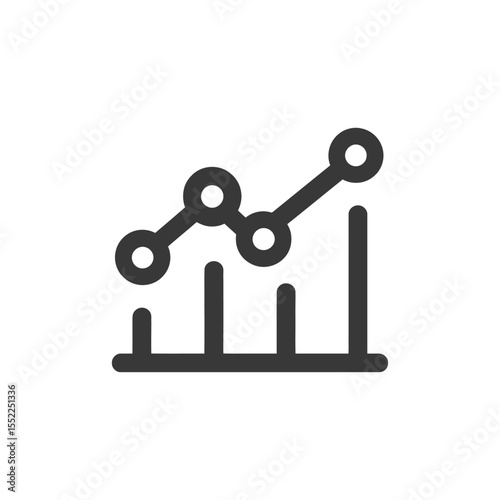 Rising Graph Icon: Business Growth, Financial Success, and Market Trend Analysis