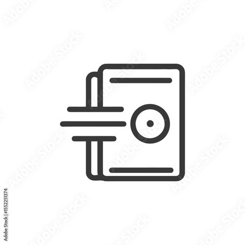 Minimalist Icon of a Capacitor with Rectangular Body and Terminals