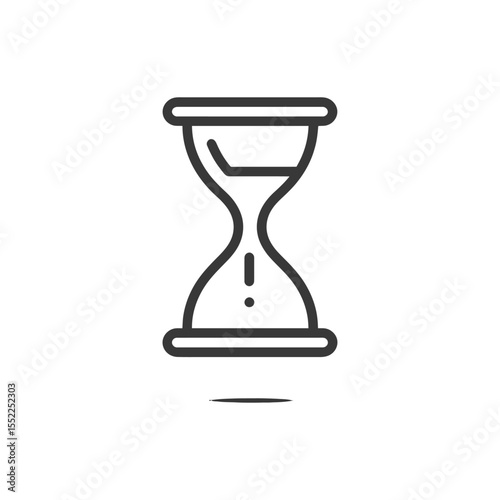 Minimalist Hourglass Icon: Time, Deadline, and Urgency Symbol